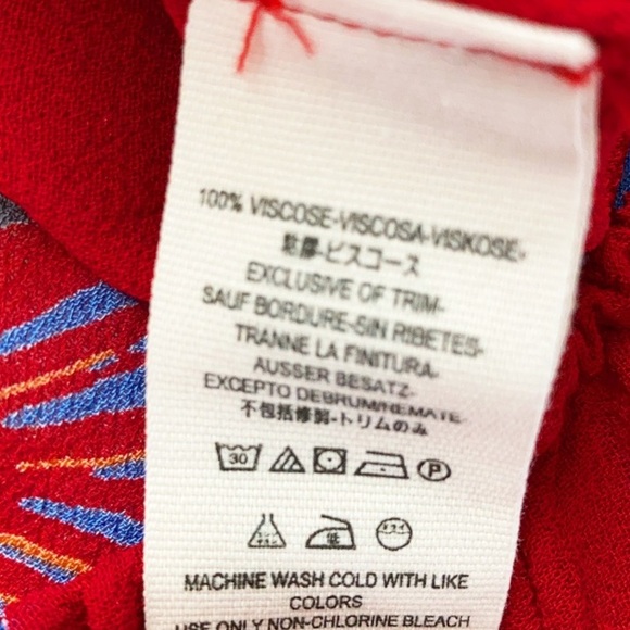 Like New Red and Blue Sheer Free People Beneath the Sea Top, size XS - Picture 7 of 7